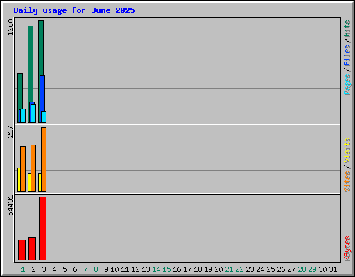 Daily usage for June 2025
