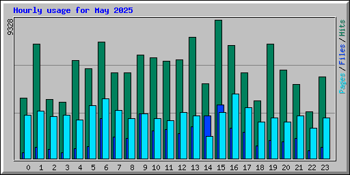 Hourly usage for May 2025