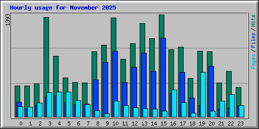 Hourly usage for November 2025