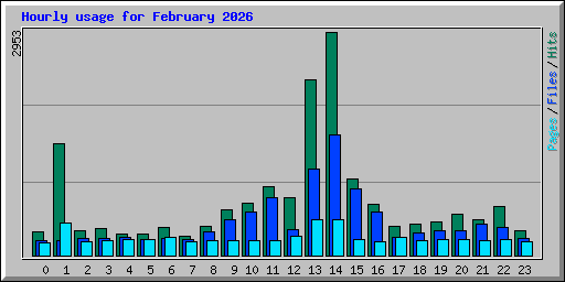 Hourly usage for February 2026